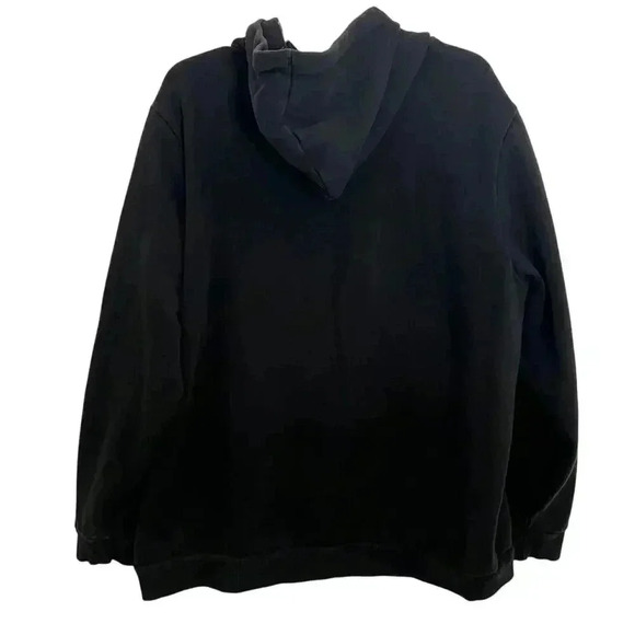 PUMA Hoodie Sweatshirt Mens 2XL XXL Essentials Big Logo Foil Black Gold - Picture 3 of 8